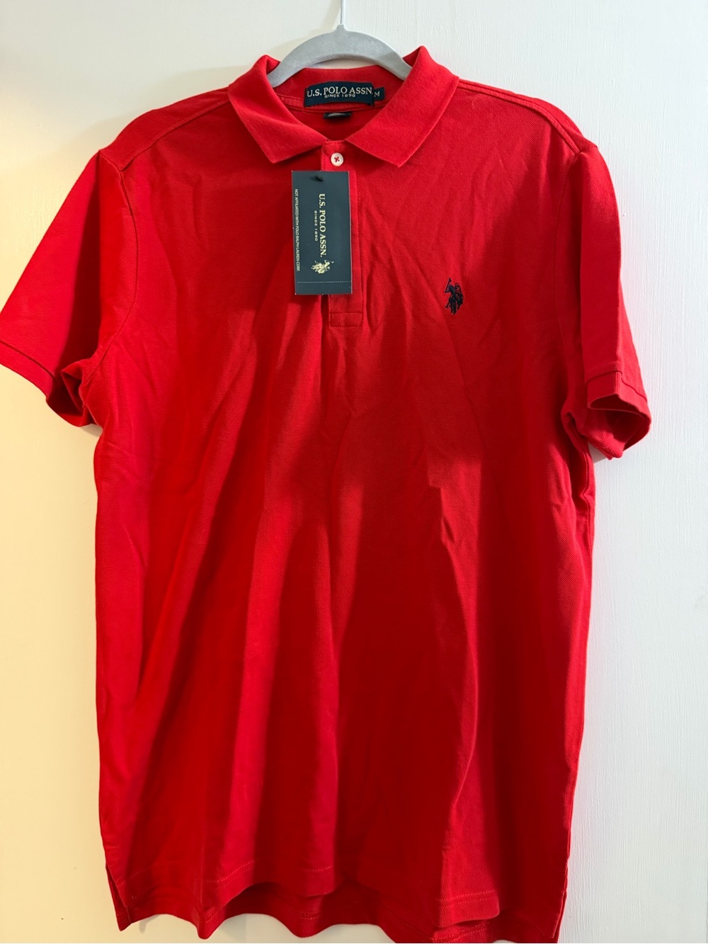 U.S. Polo Assn. Men’s Bright Red Short-Sleeve Polo